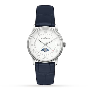 Blancpain Villeret Quantieme Phases de Lune 33mm Ladies Watch White