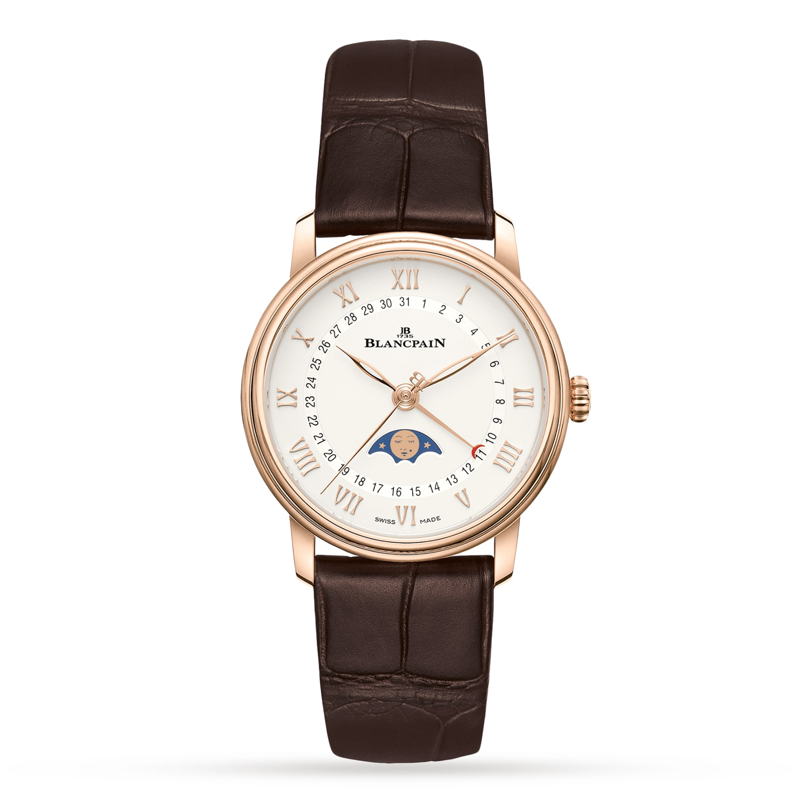 Blancpain Villeret Quantieme Phases de Lune 33mm Ladies Watch Cream