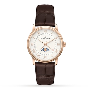 Blancpain Villeret Quantieme Phases de Lune 33mm Ladies Watch Cream