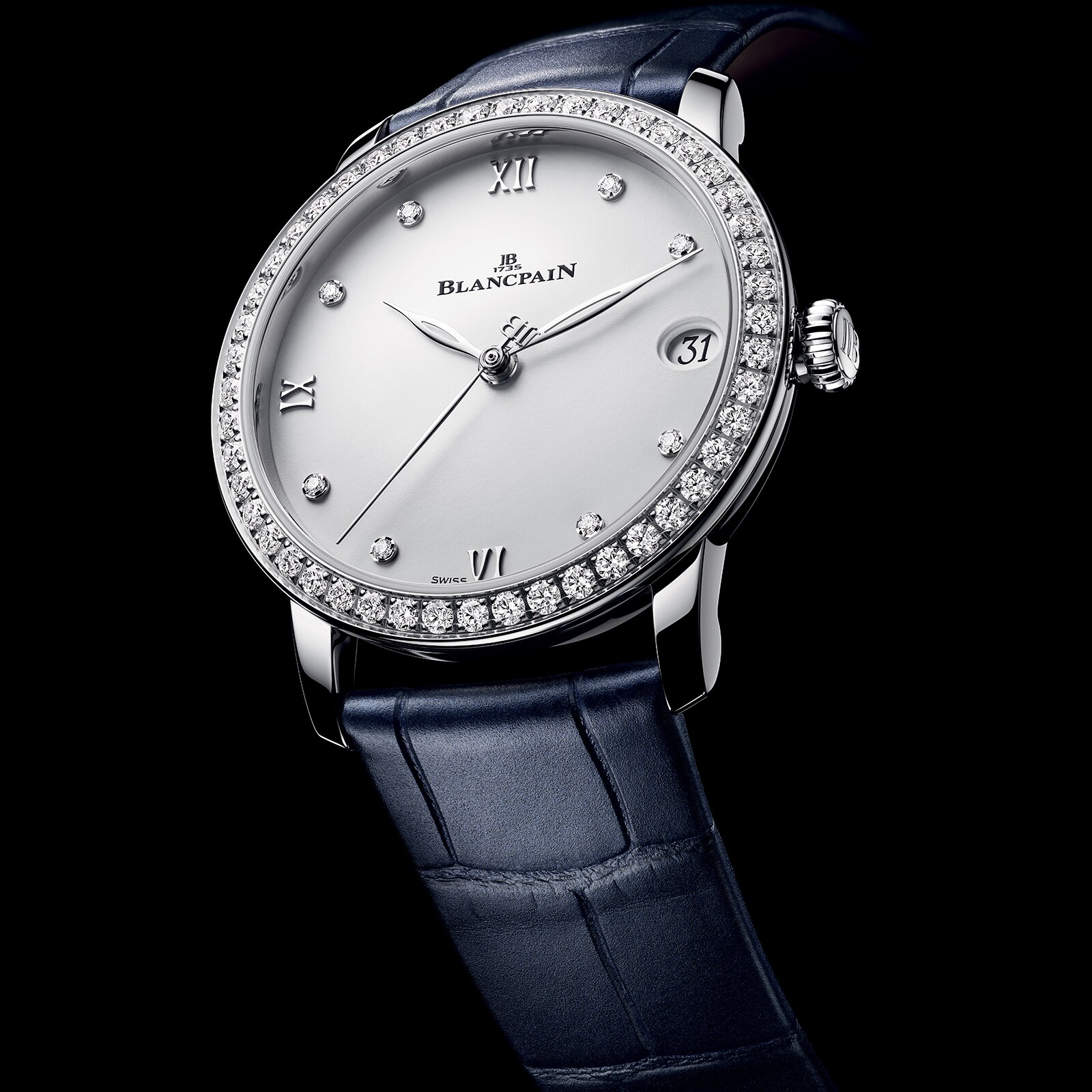 Blancpain Villeret Ultra Slim 33mm Ladies Watch White 6127 4628