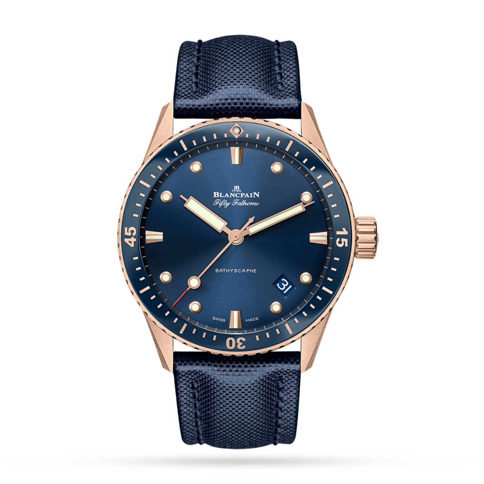 Blancpain blue outlet fifty fathoms