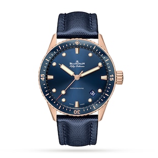 Blancpain Fifty Fathoms Bathyscaphe 43mm Mens Watch Blue