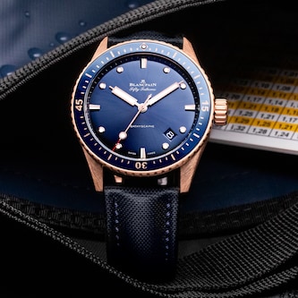 Blancpain Fifty Fathoms Bathyscaphe 43mm Mens Watch Blue