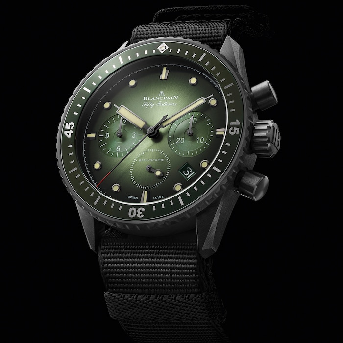 Blancpain Fifty Fathoms Bathyscaphe Chronographe Flyback 43mm Mens Watch Green