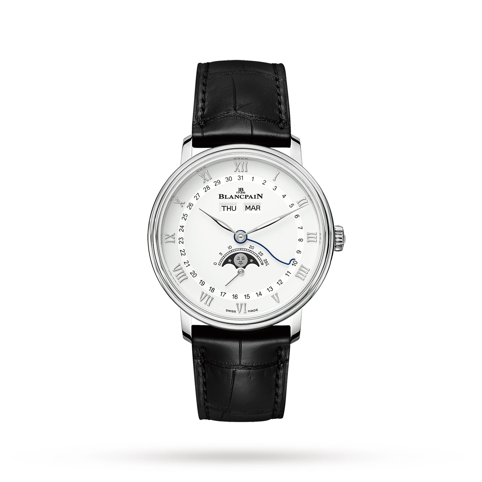 Blancpain Villeret Quantieme Complet 38mm Mens Watch White
