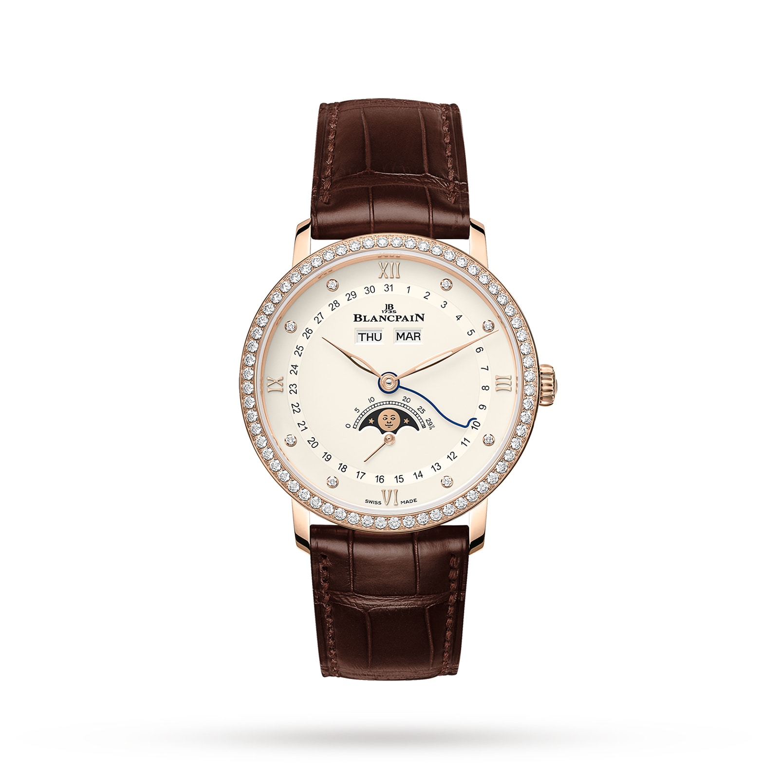 Blancpain Villeret Quantieme Complet 38mm Mens Watch White