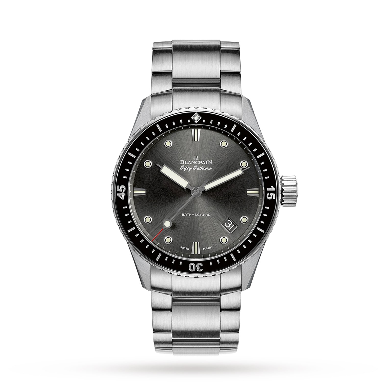 Blancpain Fifty Fathoms Bathyscaphe 43mm Mens Watch Black