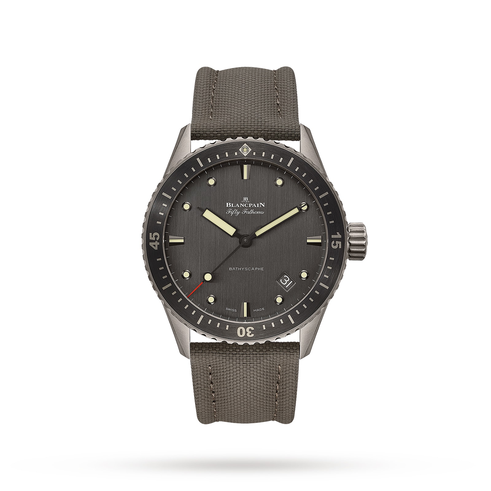 Blancpain Fifty Fathoms Bathyscaphe 43mm Mens Watch Grey Blancpain Fifty Fathoms Bathyscaphe 43mm Mens Watch Grey