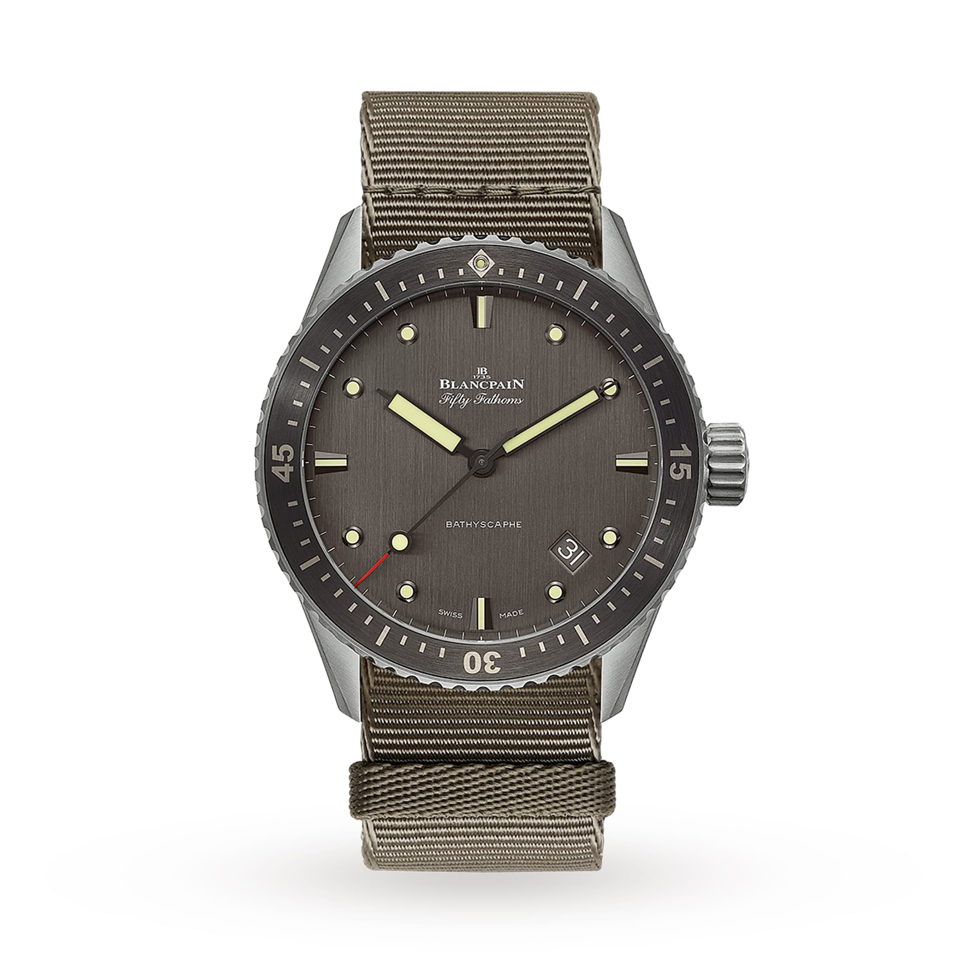 Blancpain Fifty Fathoms Bathyscaphe 43mm Mens Watch Grey