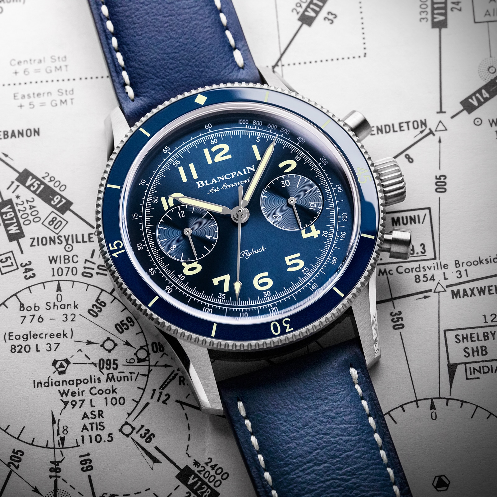 Blancpain Air Command 42.5mm Mens Watch Blue