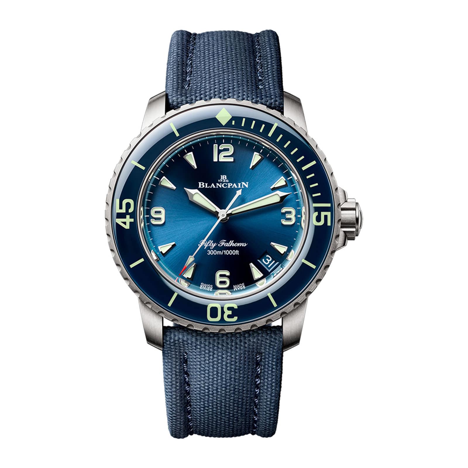 Blancpain Fifty Fathoms 42mm Mens Watch Blue Blancpain Fifty Fathoms 42mm Mens Watch Blue