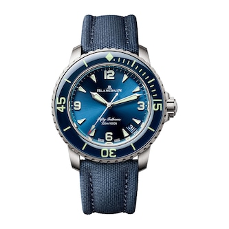 Blancpain Fifty Fathoms 42mm Mens Watch Blue Blancpain Fifty Fathoms 42mm Mens Watch Blue