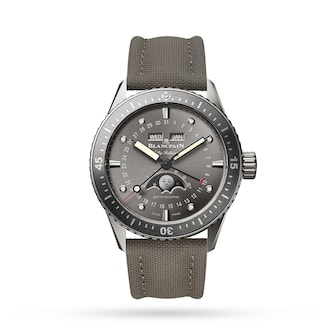 Blancpain Fifty Fathoms Bathyscaphe Quantieme Complet Phases De Lune 43mm Mens Watch Grey