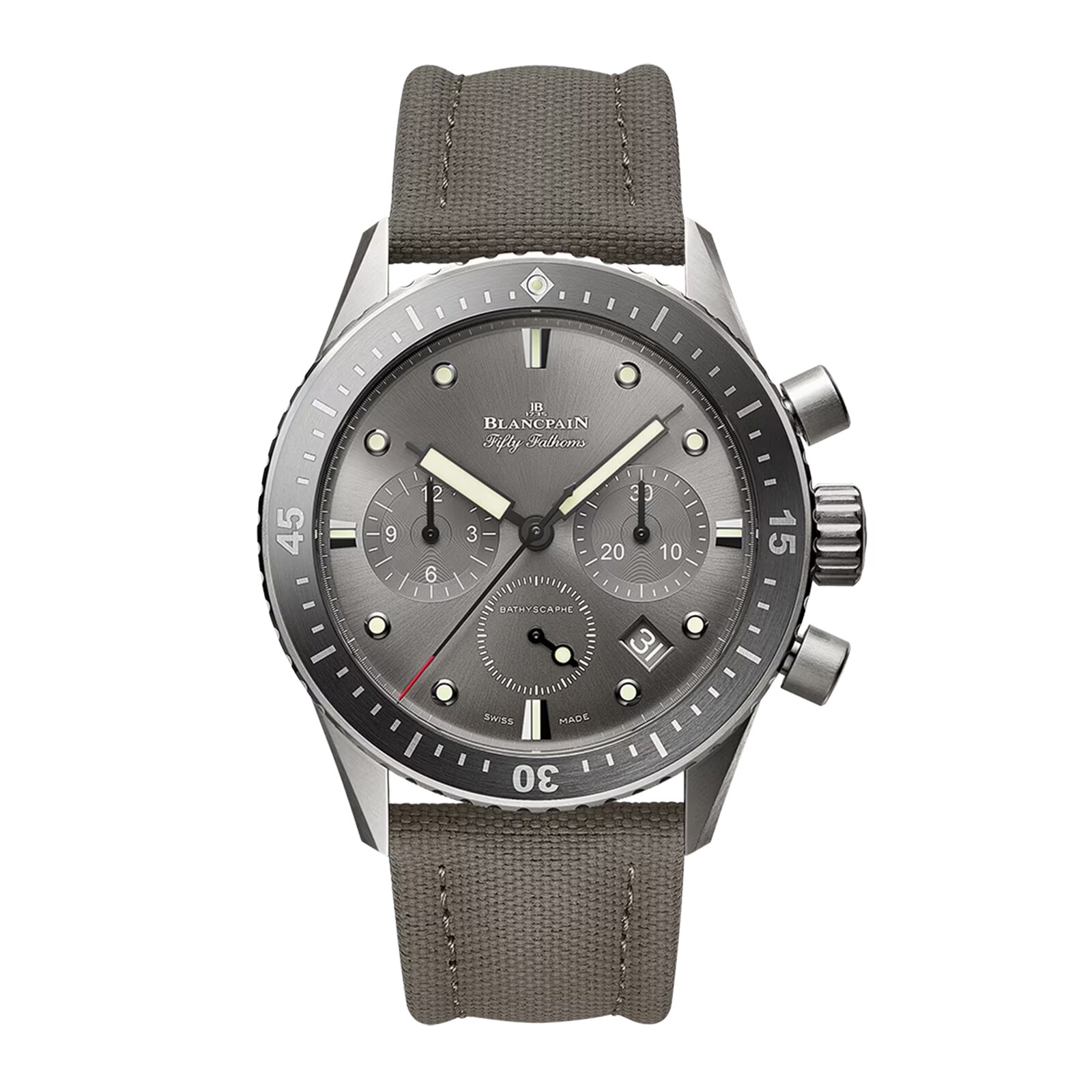 Blancpain Fifty Fathoms Bathyscaphe Chronographe Flyback 43mm Mens Watch Grey