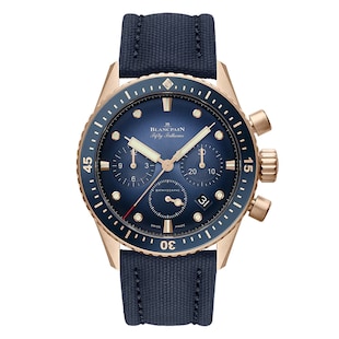 Blancpain Fifty Fathoms Bathyscaphe Flyback Chronograph 43mm Mens Watch Blue