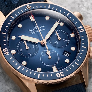 Blancpain Fifty Fathoms Bathyscaphe Flyback Chronograph 43mm Mens Watch Blue
