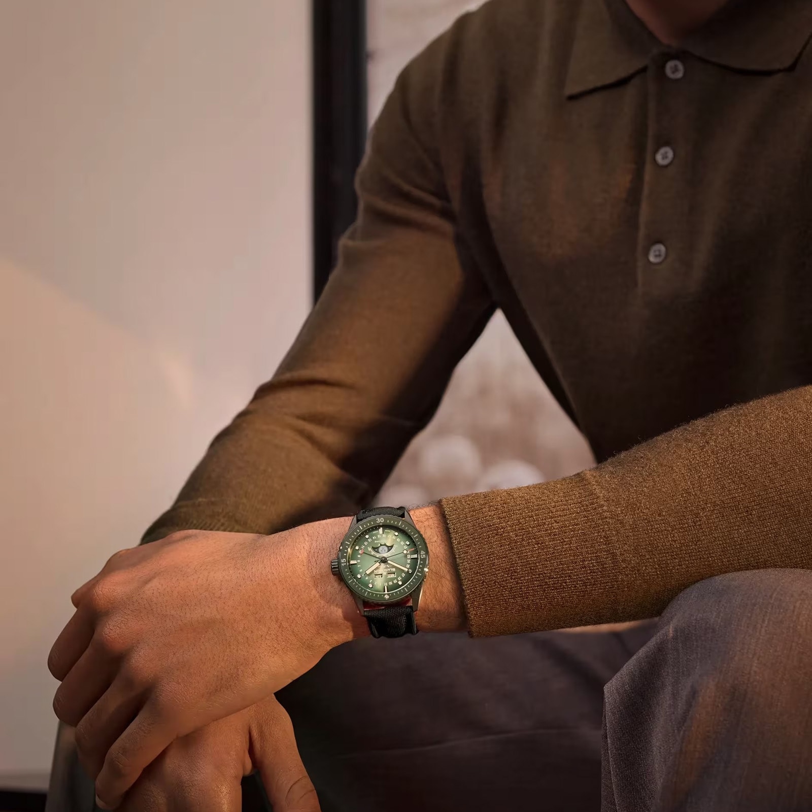 Blancpain Fifty Fathoms Bathyscaphe Quantième Complet Phases de Lune 43.6mm Mens Watch Green