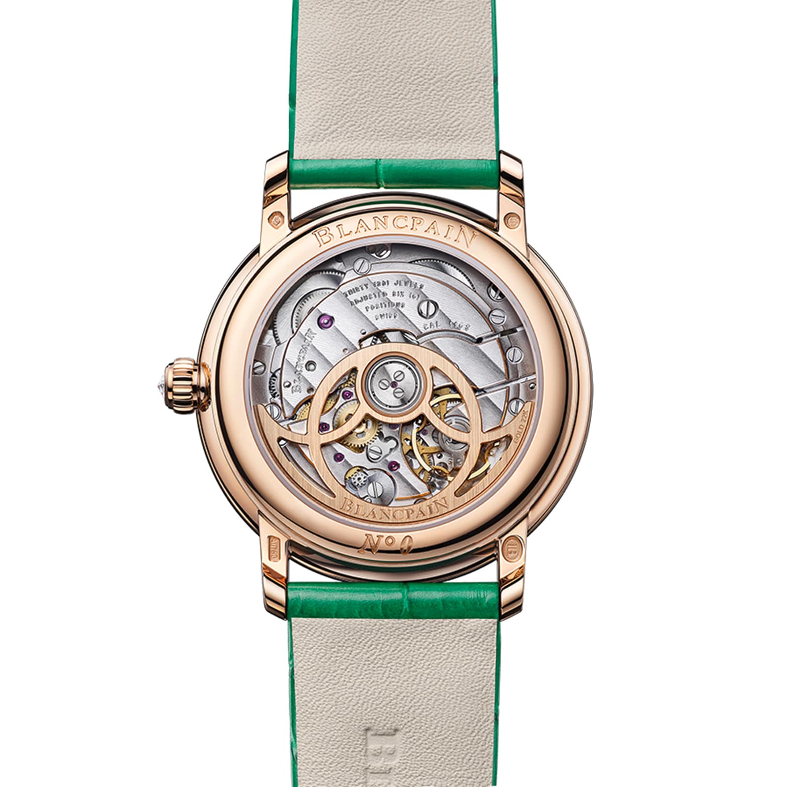 Blancpain Ladybird Colours 34.9mm 18ct Red Gold Ladies Watch Forest Green