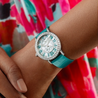 Blancpain Ladybird Colours 34.9mm 18ct White Gold Ladies Watch Turquoise