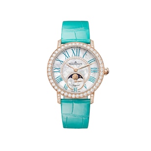 Blancpain Ladybird Colours Phases de Lune 34.9mm 18ct Red Gold Ladies Watch Turquoise