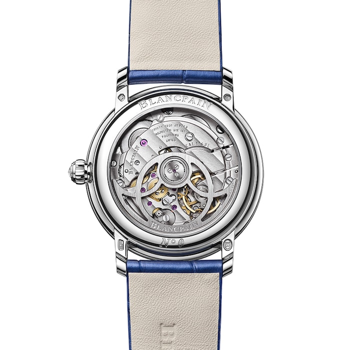 Blancpain Ladybird Colours Phases de Lune 34.9mm 18ct White Gold Ladies Watch Midnight Blue
