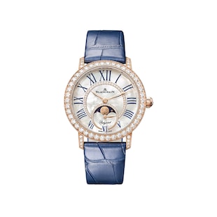 Blancpain Ladybird Colours Phases de Lune 34.9mm 18ct Red Gold Ladies Watch Midnight Blue
