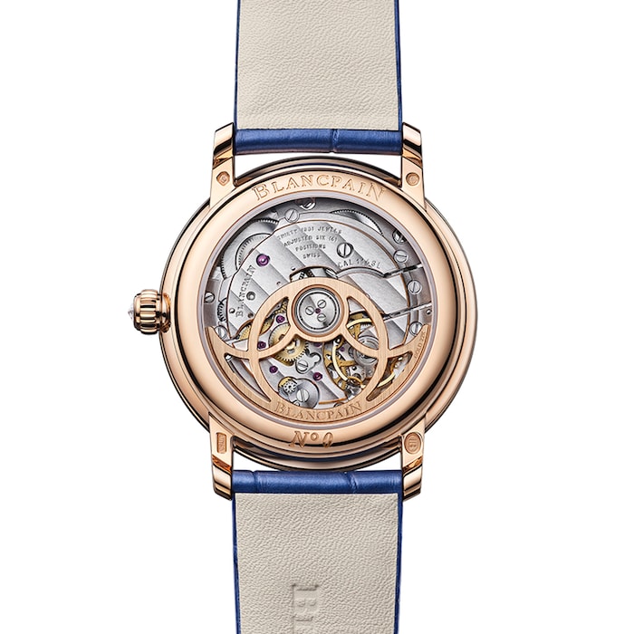 Blancpain Ladybird Colours Phases de Lune 34.9mm 18ct Red Gold Ladies Watch Midnight Blue