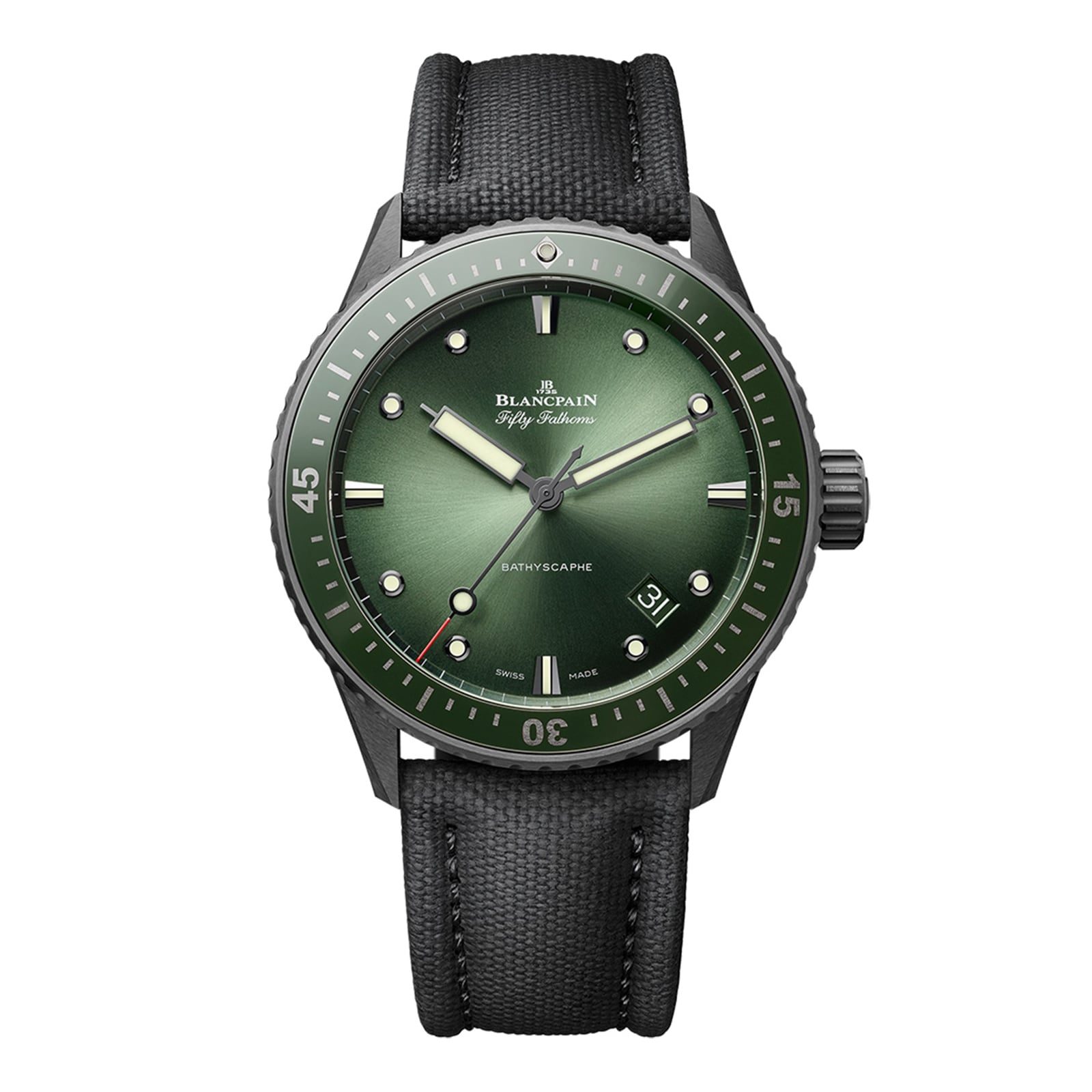 Blancpain Fifty Fathoms Bathyscaphe 43.5mm Mens Watch Green Blancpain Fifty Fathoms Bathyscaphe 43.5mm Mens Watch Green