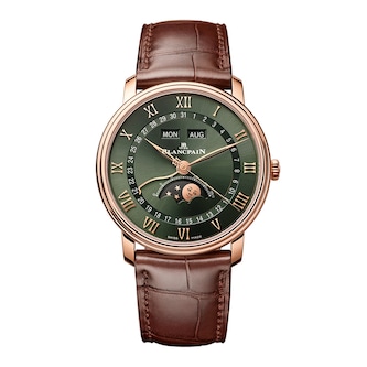 Blancpain Villeret Quantieme Complet 40mm Mens Watch Green Blancpain Villeret Quantieme Complet 40mm Mens Watch Green