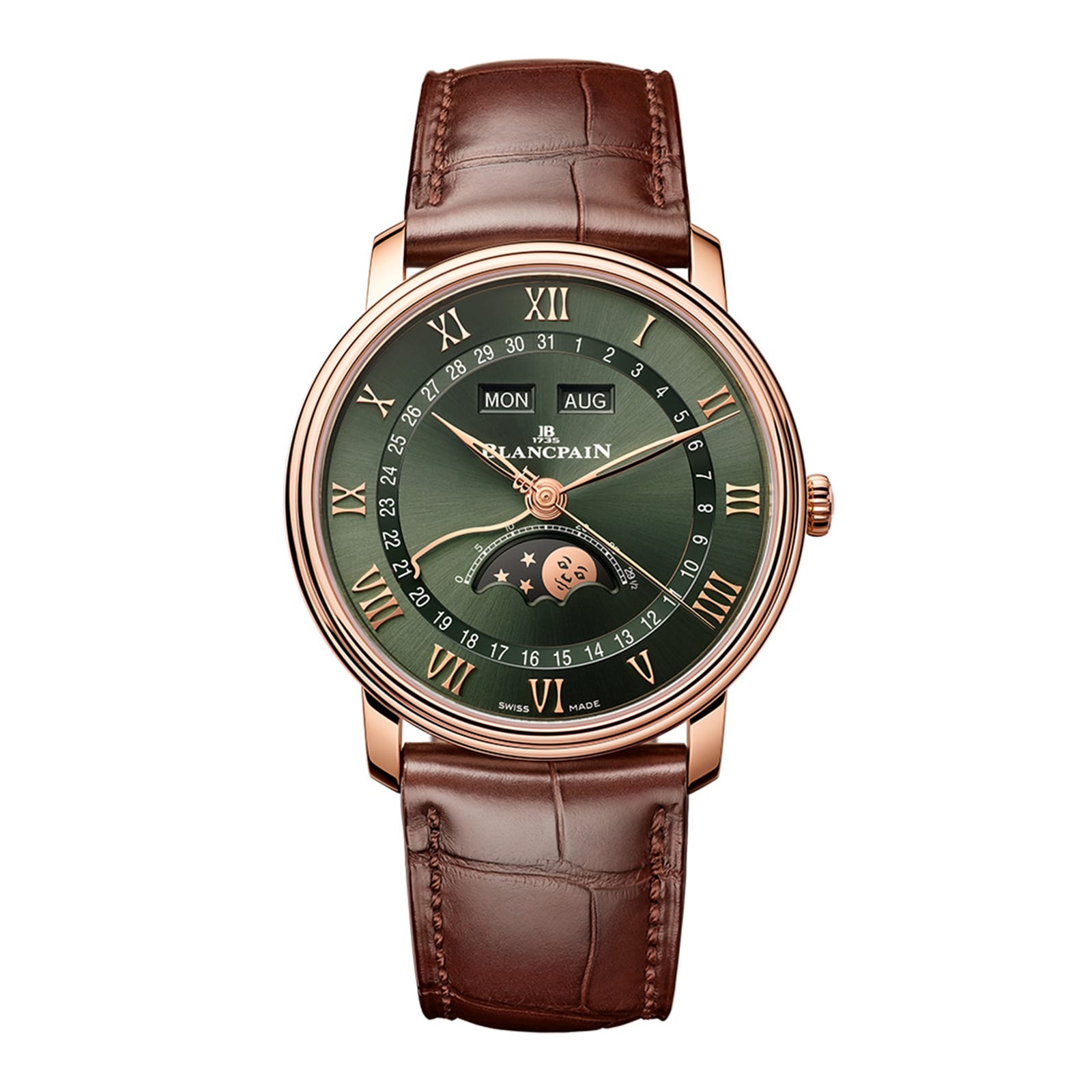 Blancpain Villeret Quantieme Complet 40mm Mens Watch Green