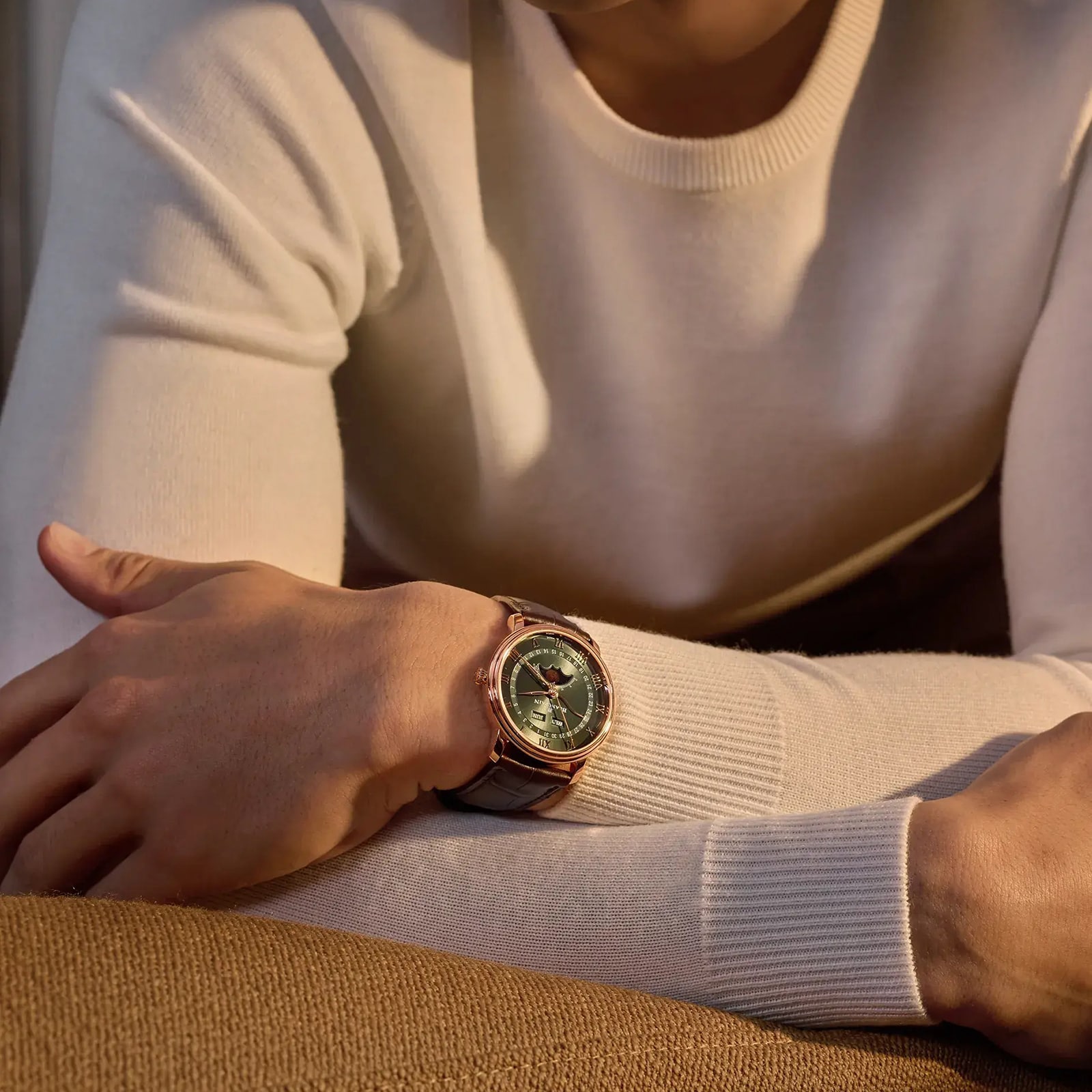 Blancpain Villeret Quantieme Complet 40mm Mens Watch Green