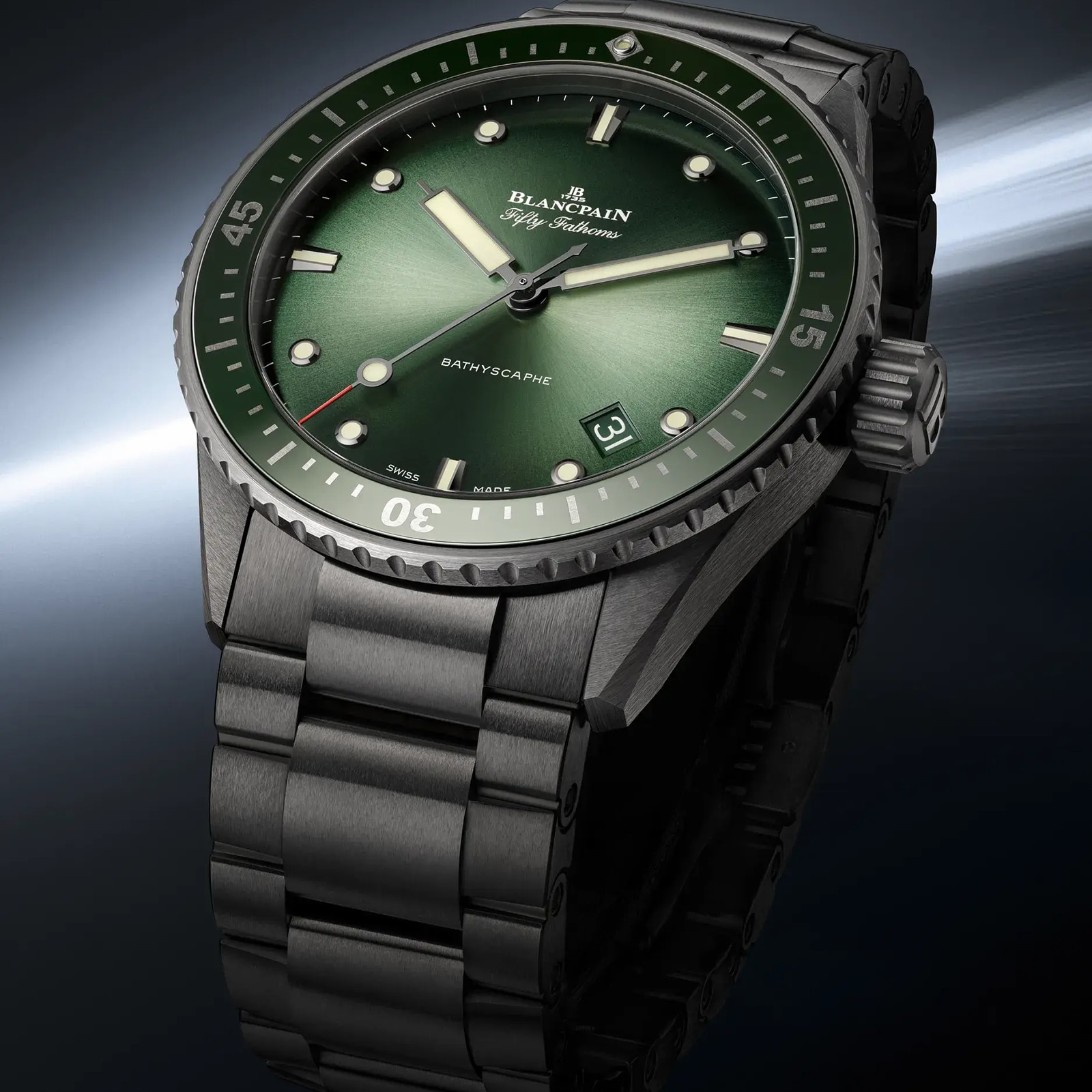 Blancpain Fifty Fathoms Bathyscaphe 43.5mm Mens Watch Green