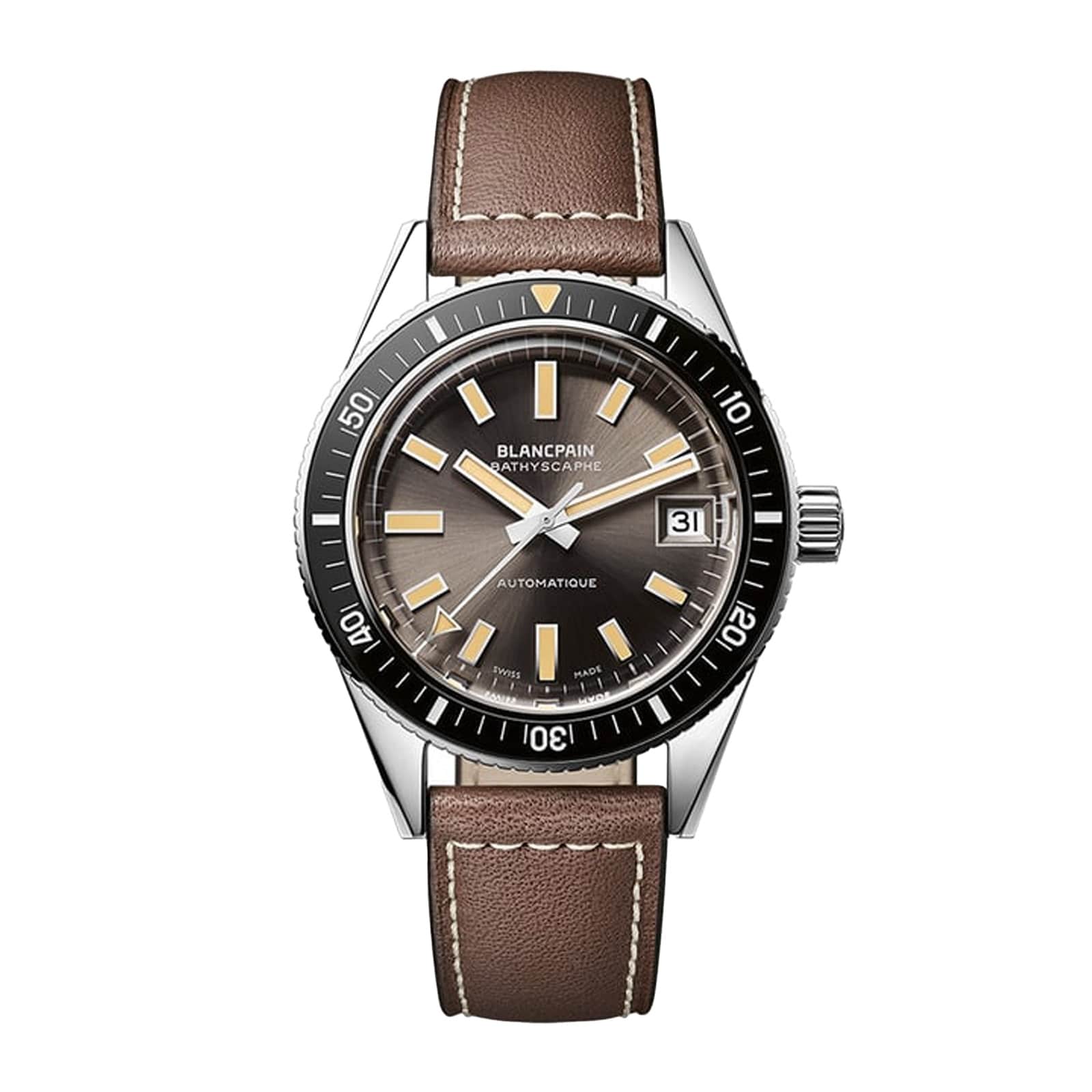 Blancpain Fifty Fathoms Bathyscaphe 37mm Mens Watch Grey