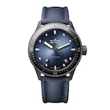 Blancpain Fifty Fathoms Bathyscaphe 43.5mm Mens Watch Blue Canvas
