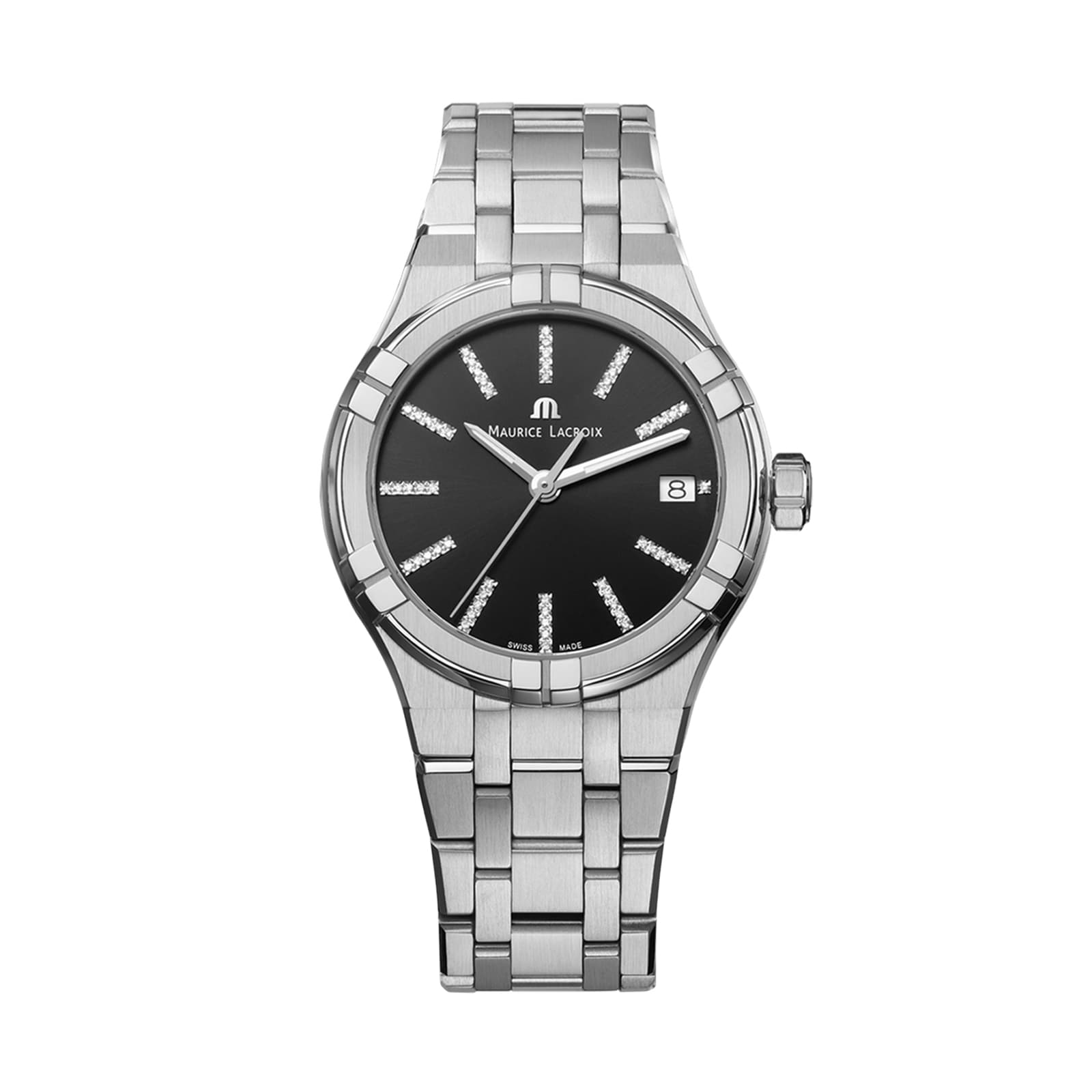 Aikon Quartz Date 35mm Ladies Watch Black