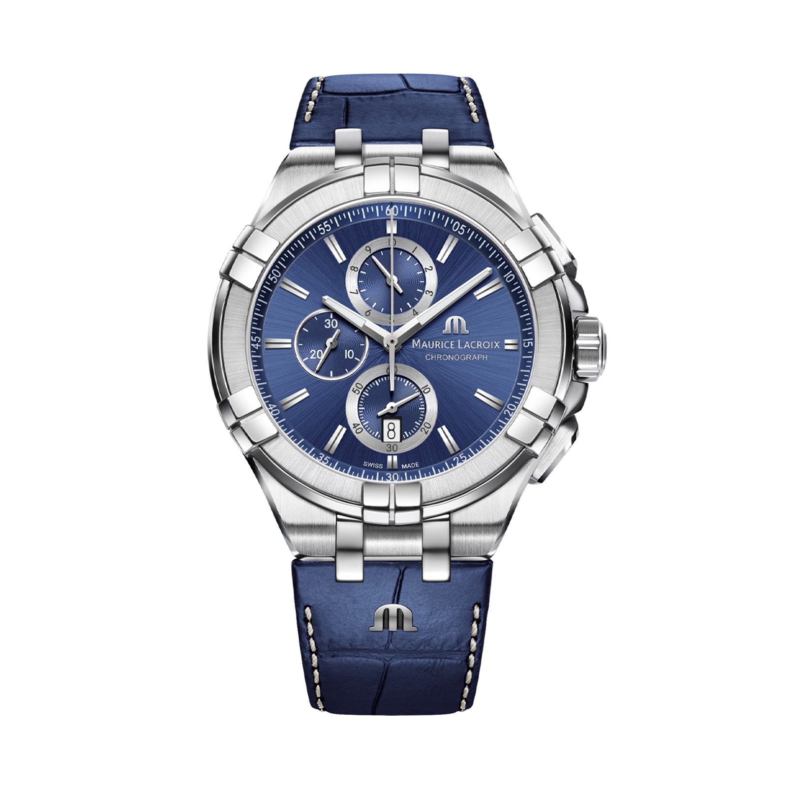 Aikon Quartz Chronograph 43.5mm Mens Watch Blue