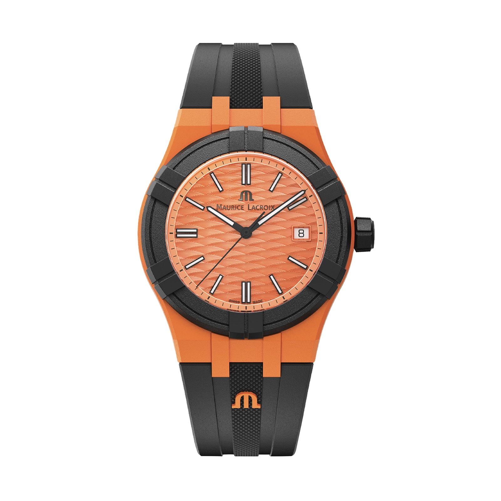 Maurice Lacroix Aikon Tide 40mm Mens Watch Orange AI2008 50050 300