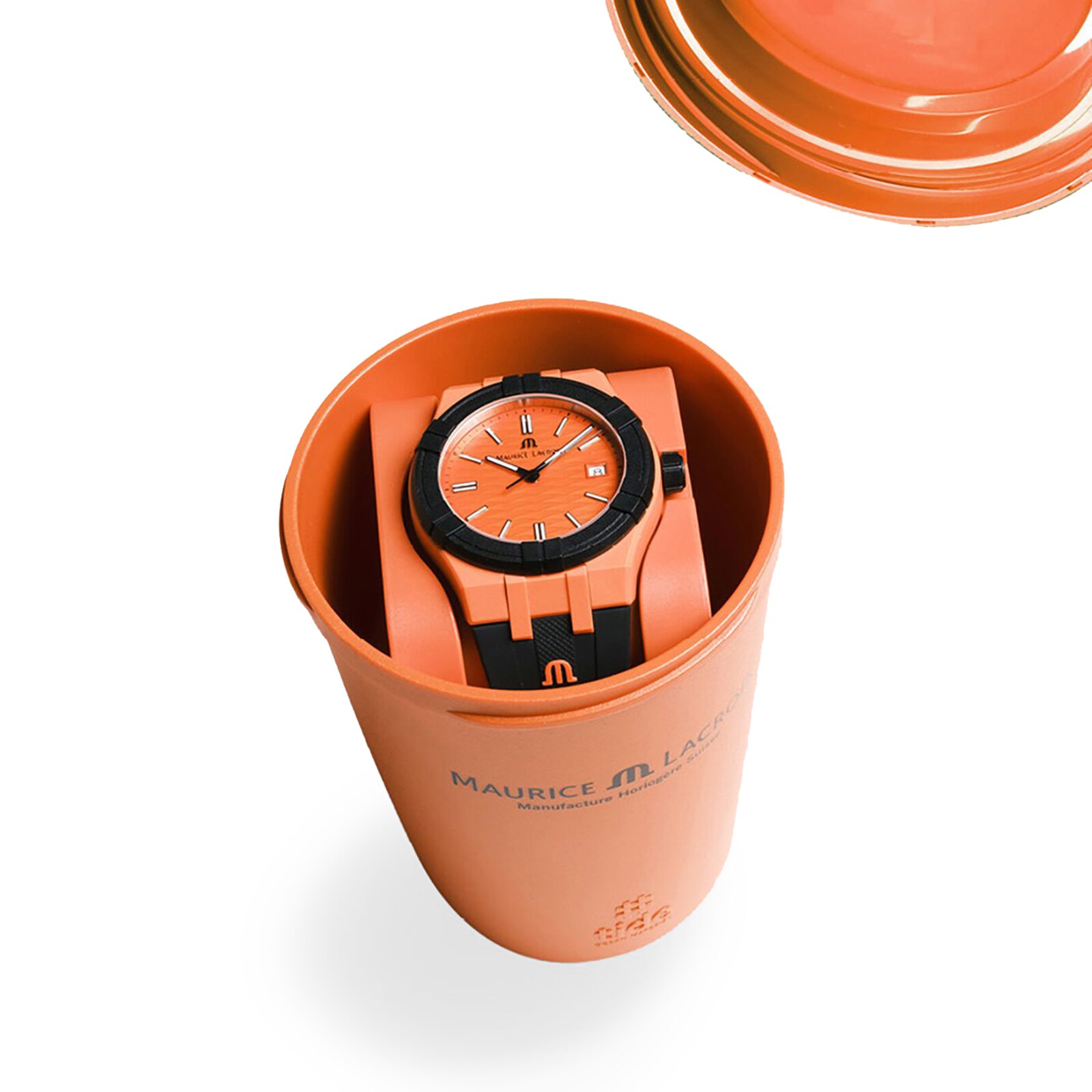 Maurice Lacroix Aikon Tide 40mm Mens Watch Orange Maurice Lacroix Aikon Tide 40mm Mens Watch Orange