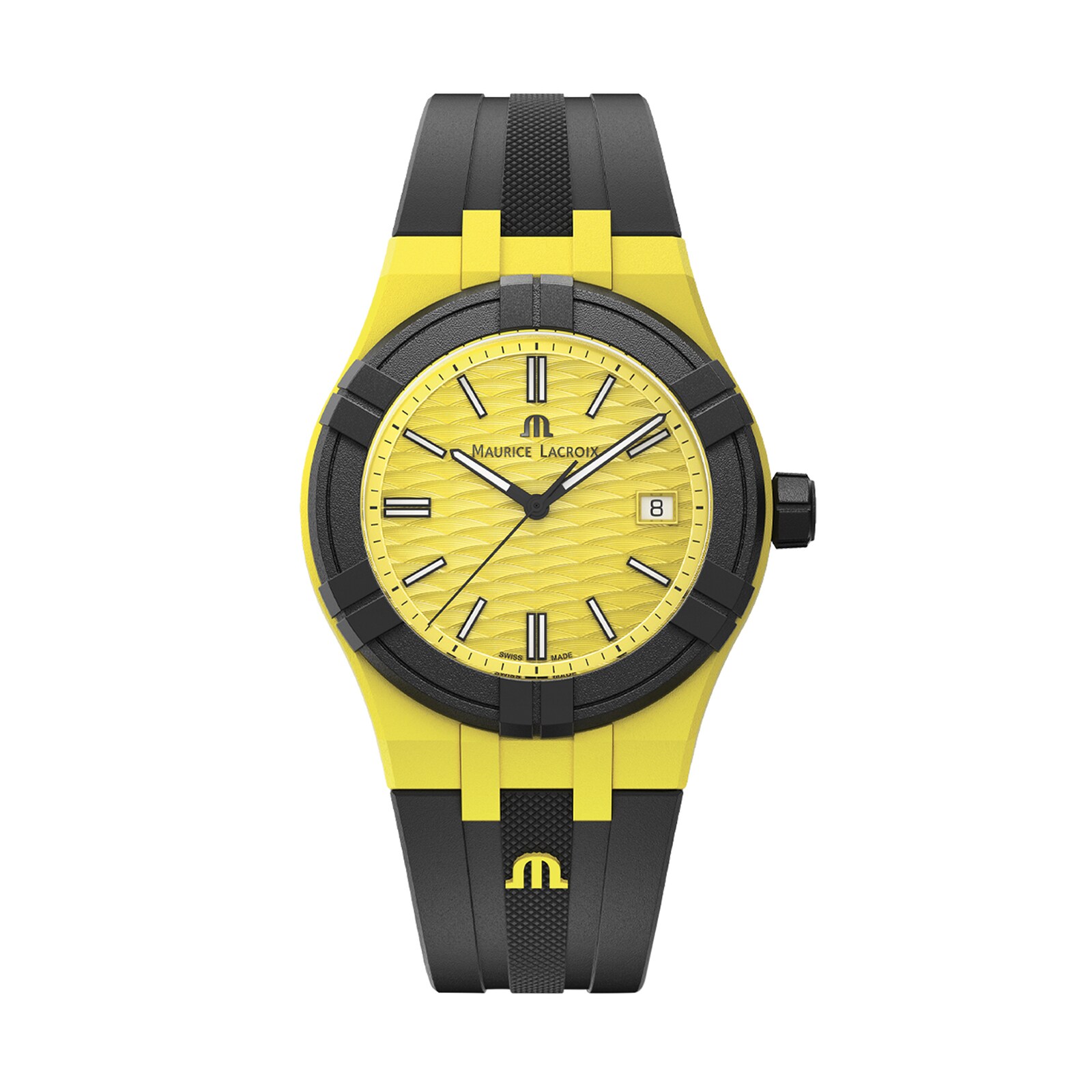 Maurice Lacroix Aikon Tide 40mm Mens Watch Yellow Maurice Lacroix Aikon Tide 40mm Mens Watch Yellow