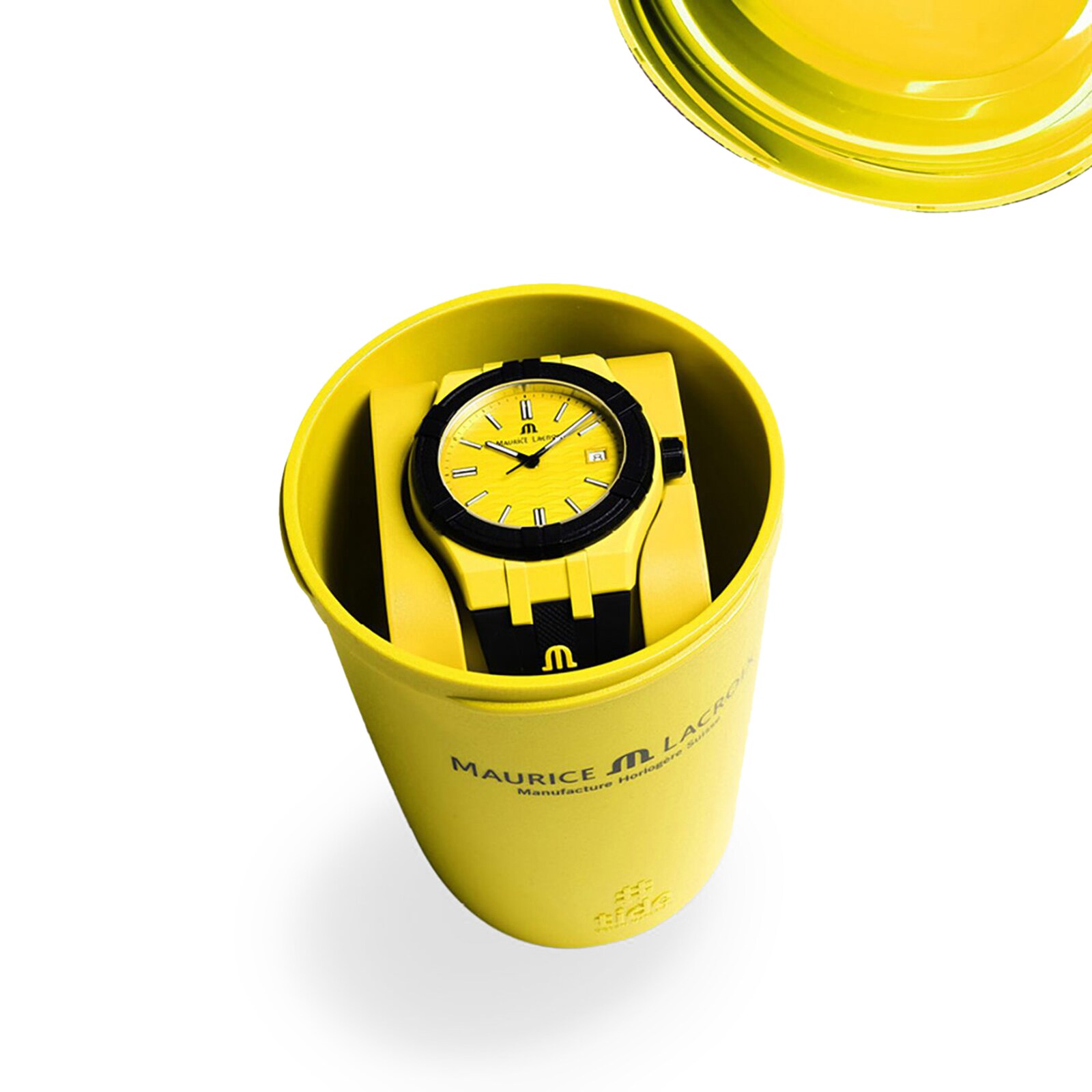 Maurice Lacroix Aikon Tide 40mm Mens Watch Yellow Maurice Lacroix Aikon Tide 40mm Mens Watch Yellow