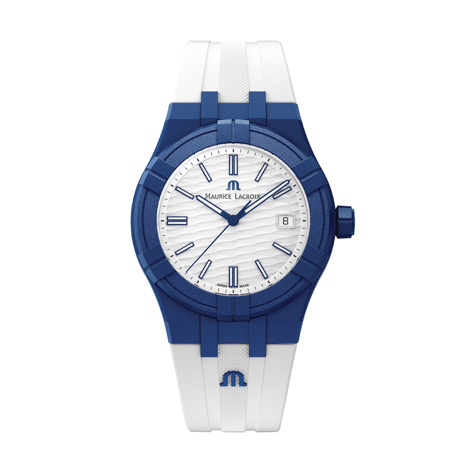 Maurice Lacroix Aikon Tide 40mm Mens Watch White Maurice Lacroix Aikon Tide 40mm Mens Watch White