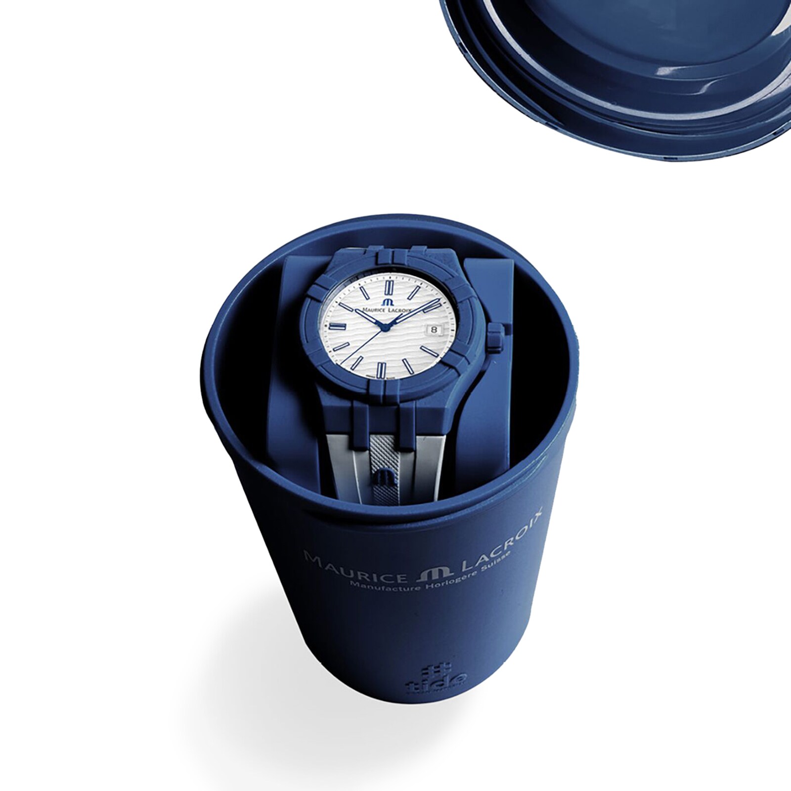 Maurice Lacroix Aikon Tide 40mm Mens Watch White Maurice Lacroix Aikon Tide 40mm Mens Watch White