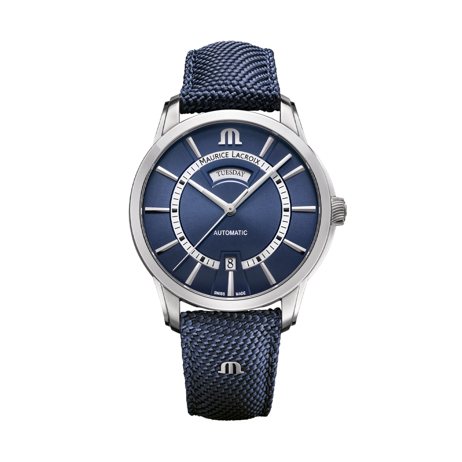 Maurice Lacroix Pontos Day Date 40.5mm Mens Watch Blue Maurice Lacroix Pontos Day Date 40.5mm Mens Watch Blue