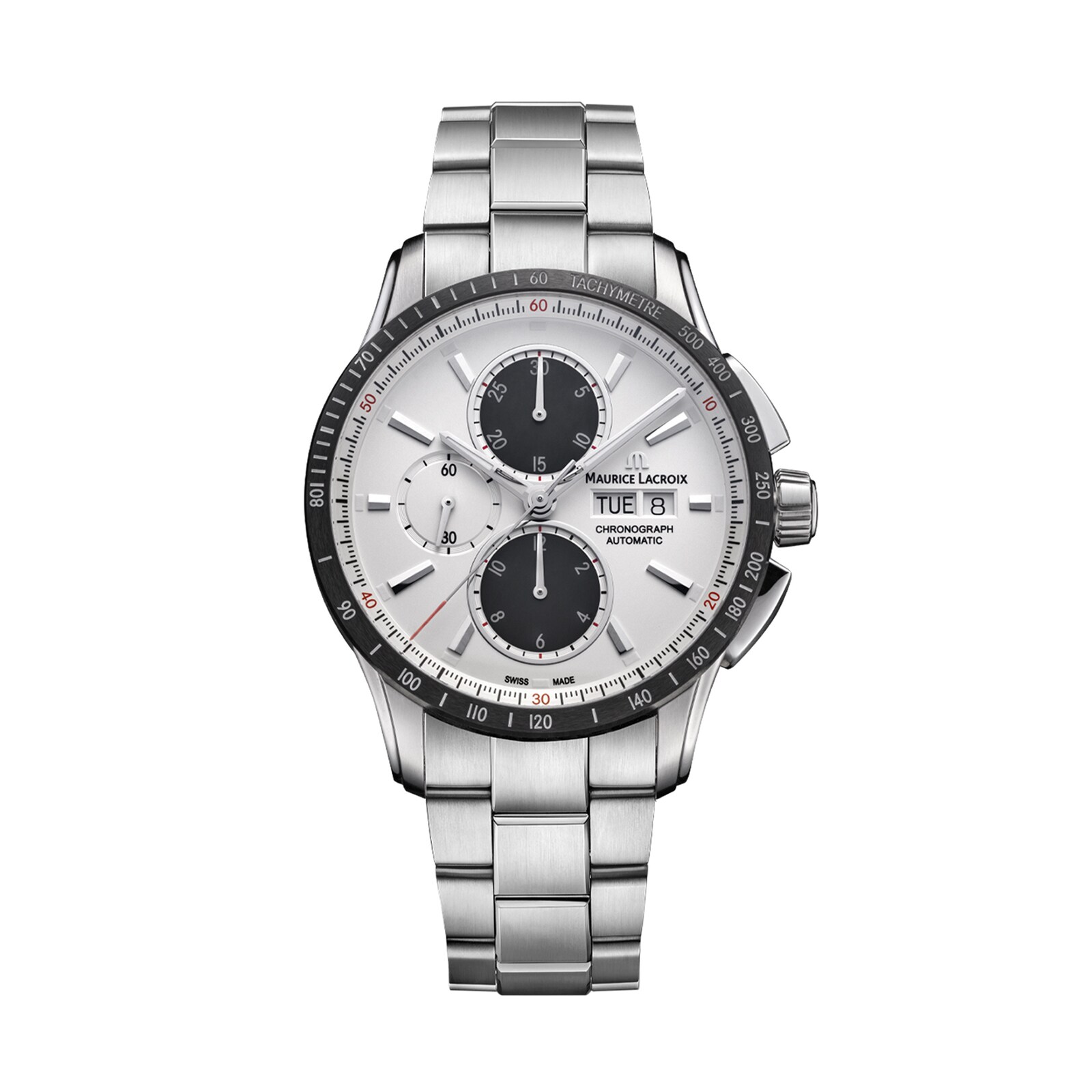Maurice Lacroix Pontos S Chronograph 43mm Mens Watch White Maurice Lacroix Pontos S Chronograph 43mm Mens Watch White