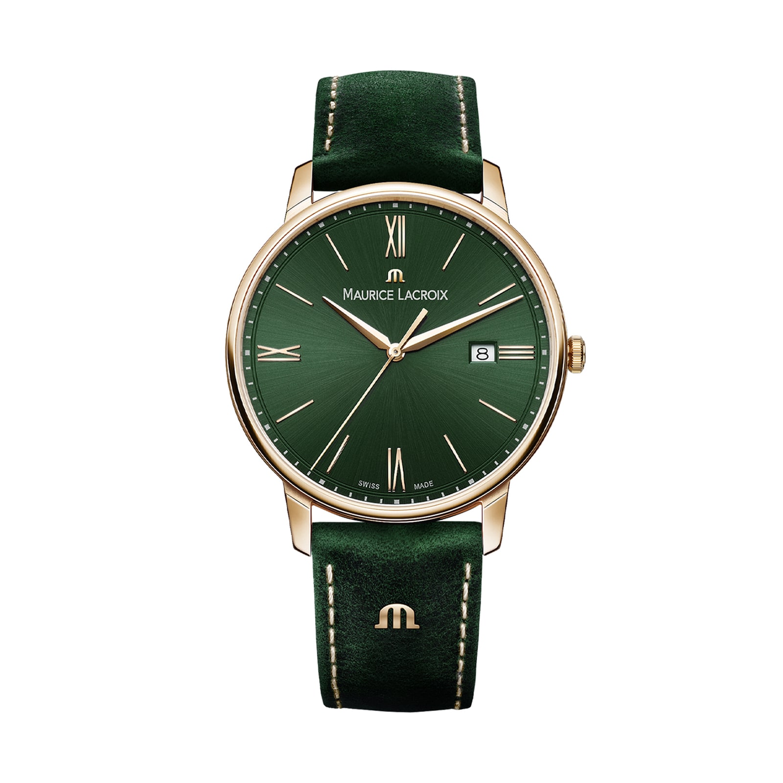 Eliros Date 40mm Mens Watch Green