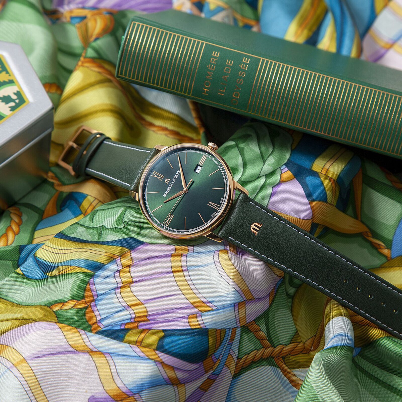 Maurice Lacroix Eliros Date 40mm Mens Watch Green Maurice Lacroix Eliros Date 40mm Mens Watch Green