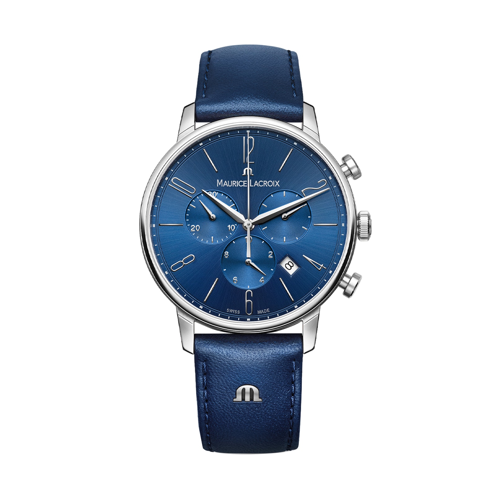 Maurice Lacroix Eliros Chronograph 40mm Mens Watch Blue EL1098