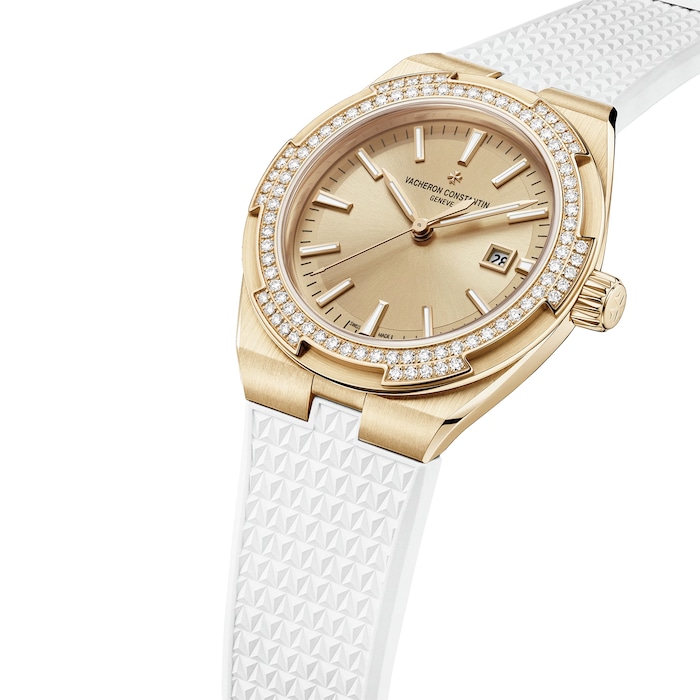 Vacheron Constantin Overseas Self-Winding 35mm Ladies Watch Gold Interchangeable Strap