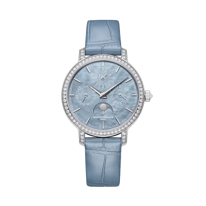 Vacheron Constantin Traditionnelle Perpetual Calendar Ultra-Thin 36.5mm Ladies Watch Blue