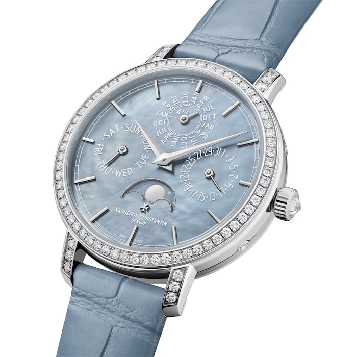 Vacheron Constantin Traditionnelle Perpetual Calendar Ultra-Thin 36.5mm Ladies Watch Blue